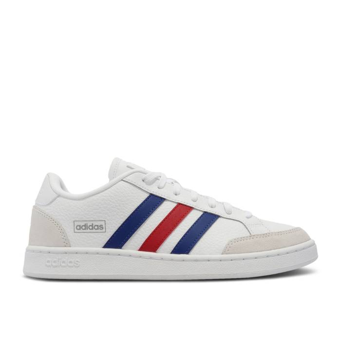 アディダス Adidas 【 Grand Court Se \u0027White Royal Blue Red\u0027 Men Cloud White/Royal Blue/Vivid Red 】 地べた 厚地の外套 青み 青色 メンズ 白いこと 白いこと 青み 青色 Red 赤・赤いこと