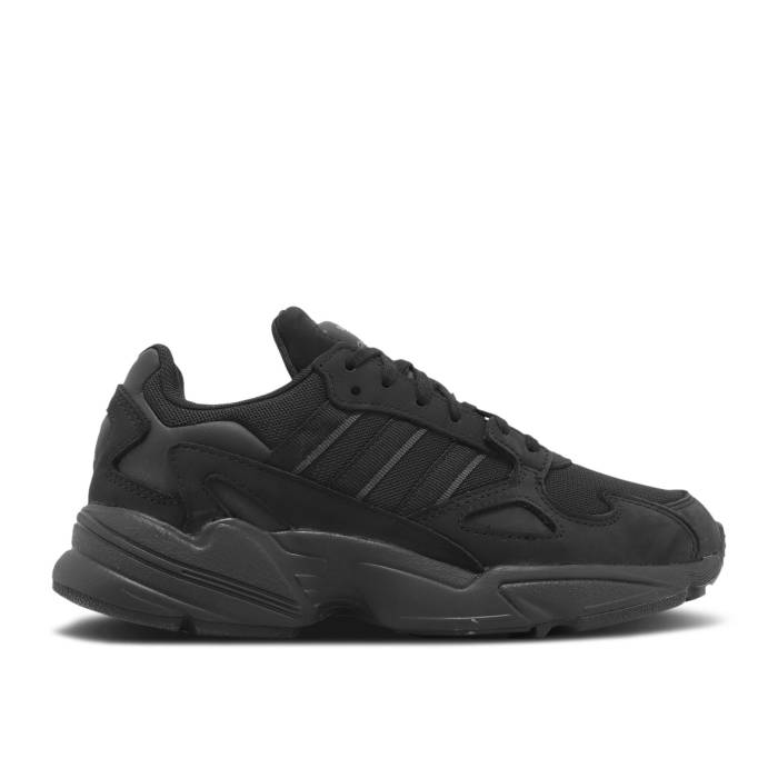 アディダス Adidas 【 Wmns Falcon 'Black Carbon' Women Core Black/Core Black/Carbon 】 レディース コア 黒色 ブラック カーボン