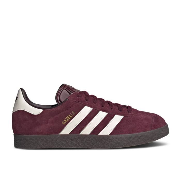 アディダス Adidas 【 Gazelle Maroon Gum Men Maroon/Chalk White/Gum 】 ガゼル メンズ マルーン 白色 ホワイト