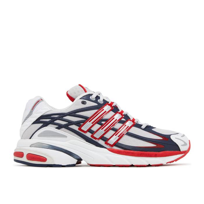 アディダス Adidas 【 Adistar Cushion \u0027Scarlet Night Indigo\u0027 Men Grey One/Better Scarlet/Night Indigo 】 ナイト爵 メンズ 薄墨色 薄墨色 ナイト爵 藍色・インディゴ