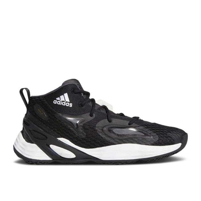アディダス Adidas 【 Exhibit A Mid 'Black Dark Grey' Men Core Black/Silver Metallic/Team Dark Grey 】 ミッド メンズ コア 黒色 ブラック Silver 銀色・シルバー Team チーム 灰色 グレー
