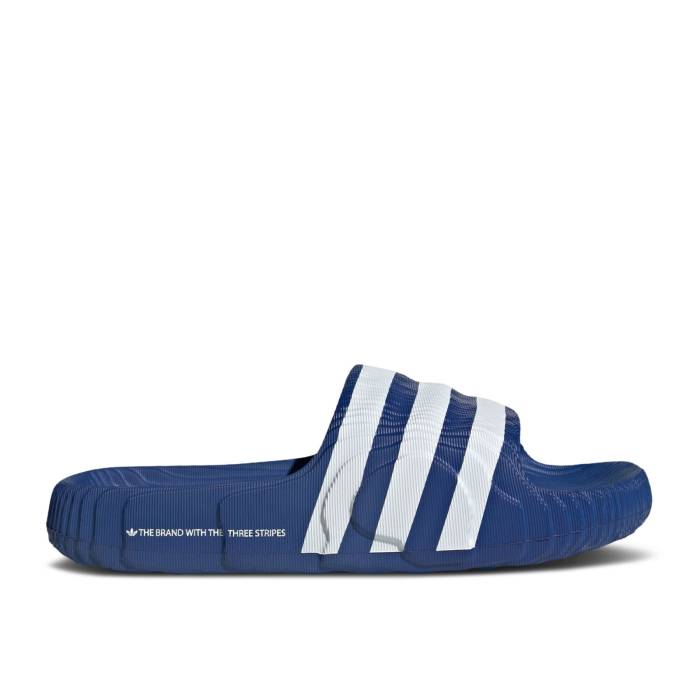 アディダス Adidas 【 Adilette 22 Slide \u0027Royal Blue White\u0027 Men Royal Blue/Royal Blue/Cloud White 】 アディレッタ Slide サンダル 青碧 青碧 メンズ 青碧 青碧 白いこと 白いこと
