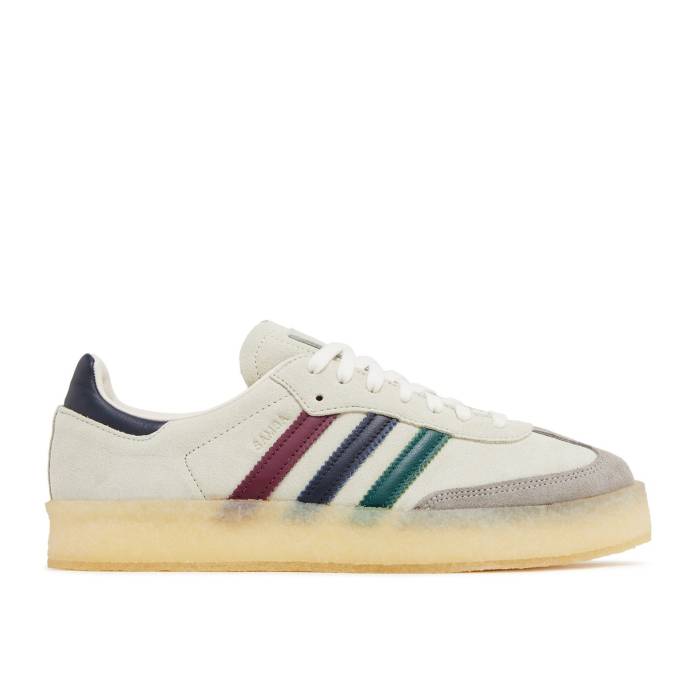 アディダス Adidas 【 Ronnie Fieg X Clarks X 8Th Street Samba Kithmas Collection - Multi-Color Stripes Men Chalk White/Collegiate Green/Crimson/Navy 】 クラークス street ストリート サンバ コレクション メンズ 白色 ホワイ