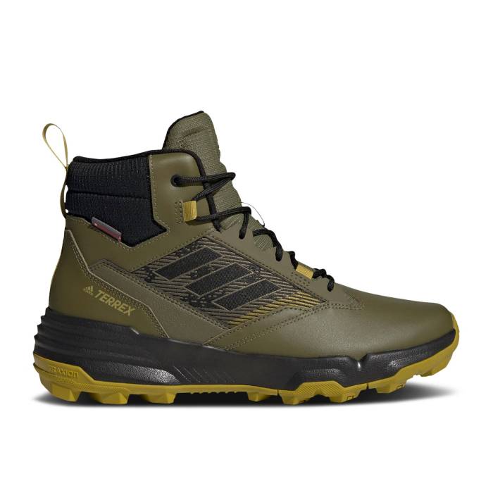 アディダス Adidas 【 Wmns Terrex Unity Leather Mid Cold.rdy \u0027Focus Olive\u0027 Women Focus Olive/Core Black/Pulse Olive 】 なめし革 ミッド レディース olive オリーブ 中核グループ 黒いこと 黒いこと