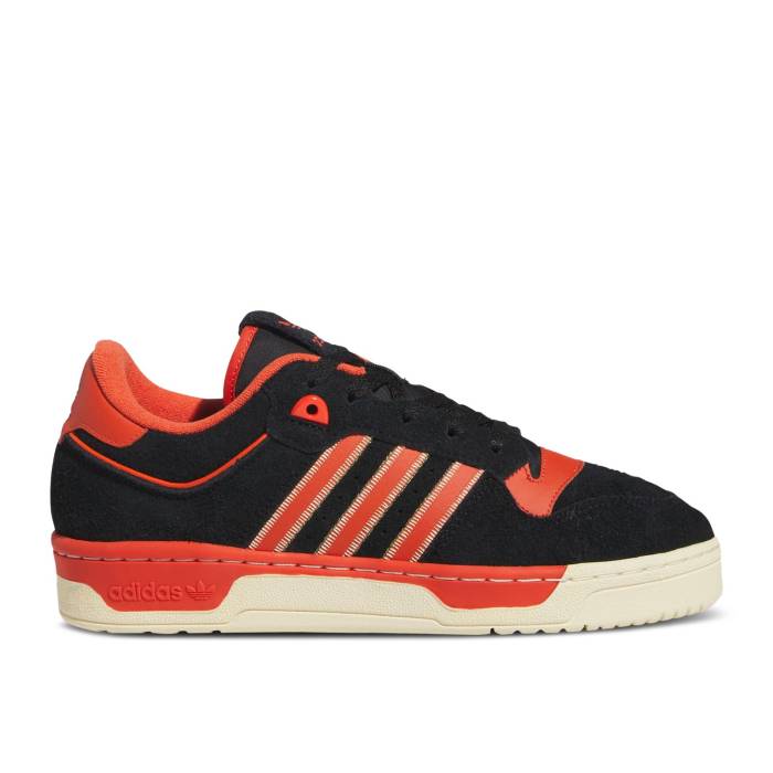 アディダス Adidas 【 Rivalry 86 Low \u0027Black Preloved Red\u0027 Men Core Black/Preloved Red/Easy Yellow 】 メンズ 中核グループ 黒いこと 黒いこと Red 赤・赤いこと yellow 黄味がかった・黄色