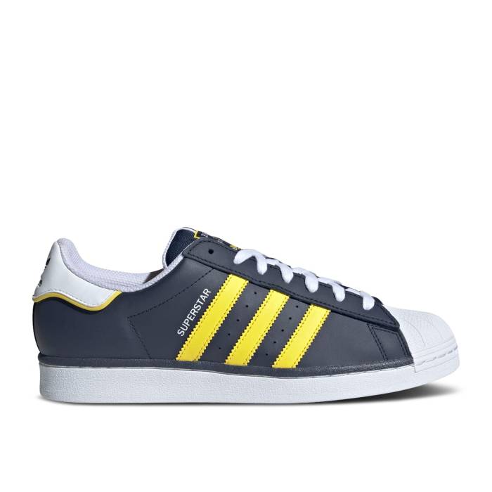 アディダス Adidas 【 Superstar 'Track Suit Pack - Indigo Yellow' Men Night Indigo/Yellow/Cloud White 】 Superstar スーパースター スーツ 藍色・インディゴ メンズ ナイト 藍色・インディゴ yellow 黄色・イエロー 白