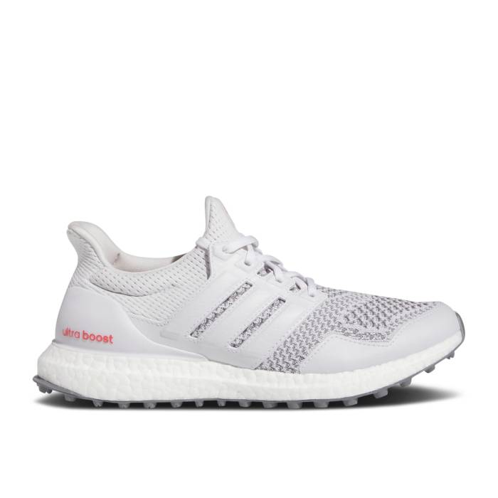 アディダス Adidas 【 Ultraboost Golf \u0027Dash Grey\u0027 Men Dash Grey/Dash Grey/Preloved Scarlet 】 golf ゴルフ メンズ 薄墨色 薄墨色