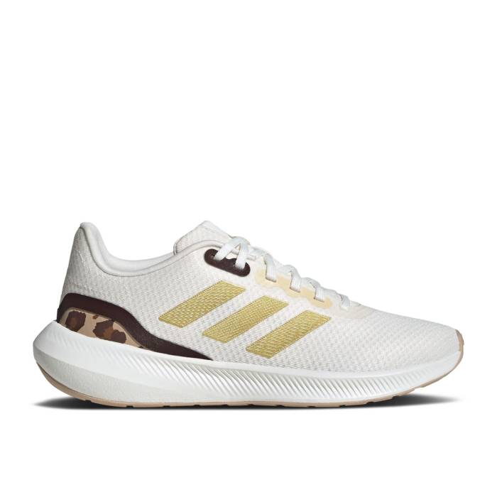 アディダス Adidas 【 Wmns Runfalcon 3.0 'White Gold Leopard' Women Core White/Gold Metallic/Magic Beige 】 ゴールド レディース コア 白色 ホワイト ゴールド マジック ベージュ