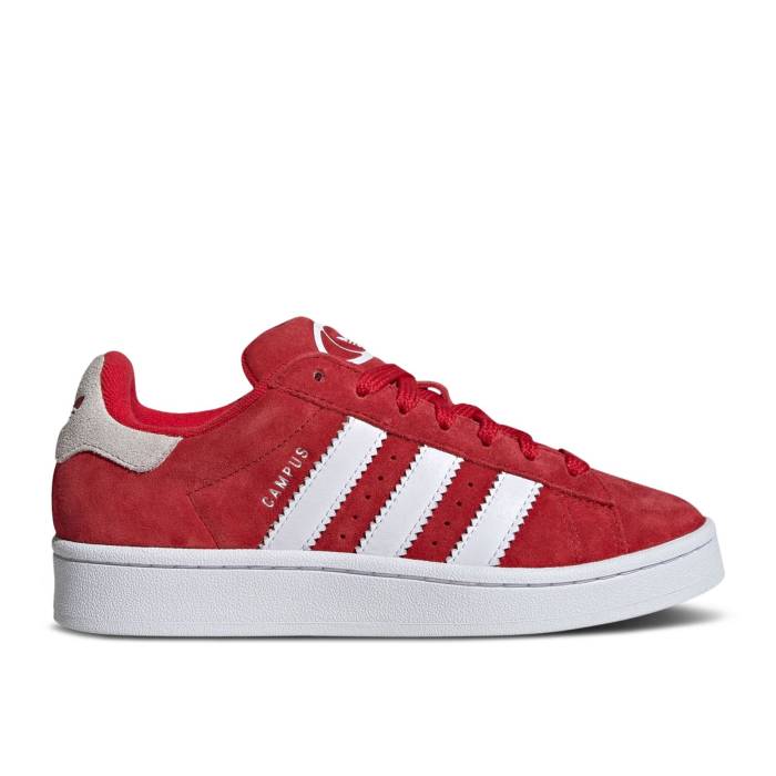 アディダス Adidas 【 Campus 00S J \u0027Scarlet - White Heel Tab\u0027 Youth Better Scarlet/Cloud White/Better Scarlet 】 校庭 白いこと 白いこと 踵 御坊っちゃん キッズ 白いこと 白いこと