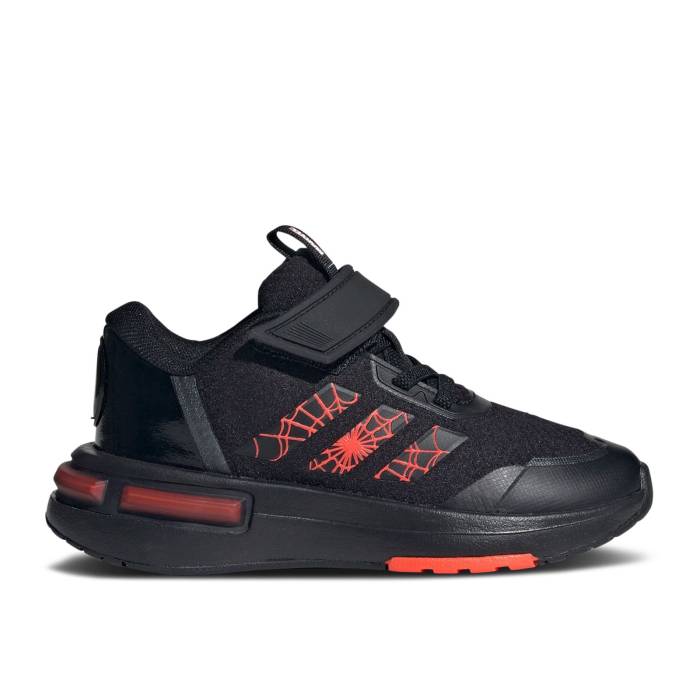 アディダス Adidas 【 Marvel X Racer Tr21 El J \u0027Spider-Man\u0027 Youth Core Black/Solar Red/Core Black 】 御坊っちゃん キッズ 中核グループ 黒いこと 黒いこと Red 赤・赤いこと
