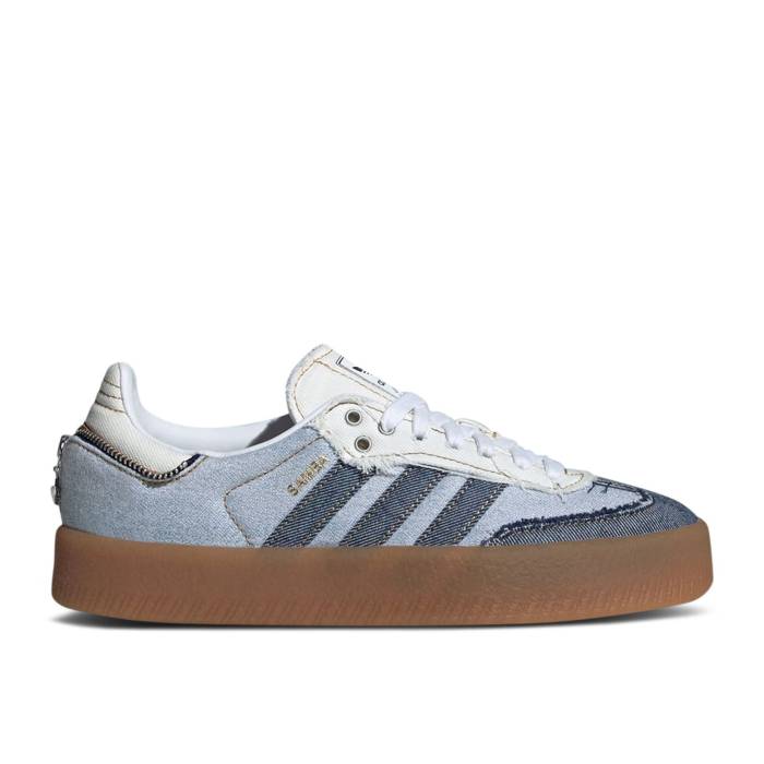 アディダス Adidas 【 Atmos X Wmns Sambae \u0027Denim\u0027 Women Cloud White/Mesa/Gum 】 レディース 白いこと 白いこと