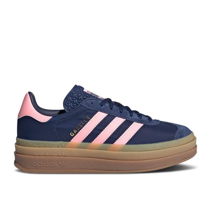 アディダス Adidas 【 Wmns Gazelle Bold \u0027Blue Pink Spark\u0027 Women Dark Blue/Pink Spark/Dark Blue 】 ガゼル pink さくら色 レディース 青碧 青碧 pink さくら色