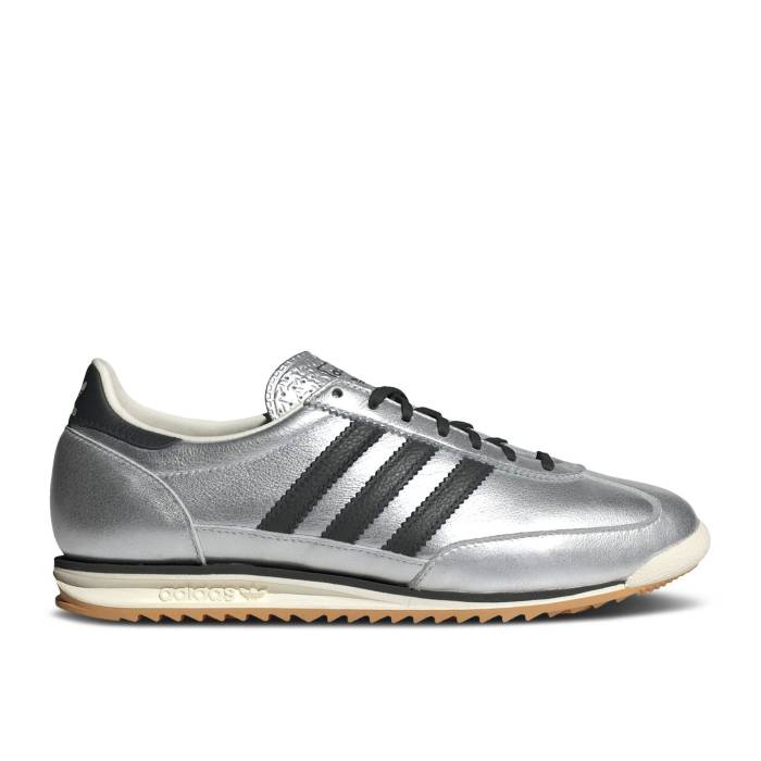 アディダス Adidas 【 Wmns Sl72 Og \u0027Silver Metallic Black\u0027 Women Silver Metallic/Core Black/Off White 】 レディース Silver しろがね色・しろがね色 中核グループ 黒いこと 黒いこと 白いこと 白いこと 靴-スニーカー-レディース靴