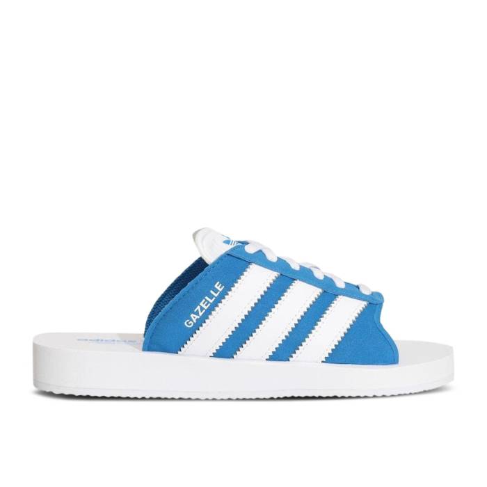 アディダス Adidas 【 Gazelle Beach Slides \u0027Bluebird\u0027 Men Bluebird/Footwear White/Footwear White 】 ガゼル メンズ 青碧鳥類 白いこと 白いこと