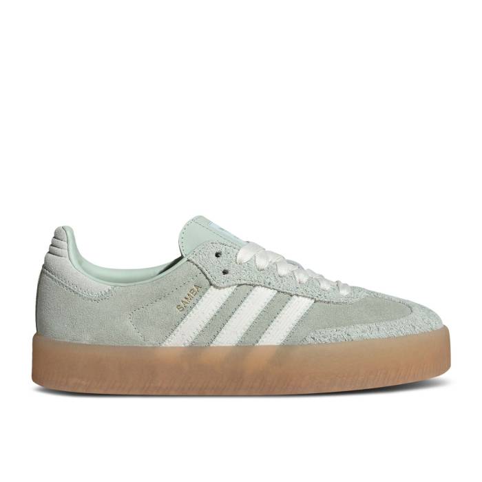 アディダス Adidas 【 Wmns Sambae \u0027Linen Green Gum\u0027 Women Linen Green/Off White/Crystal Jade 】 green 緑・緑であること レディース green 緑・緑であること 白いこと 白いこと 翡翆・ジェード