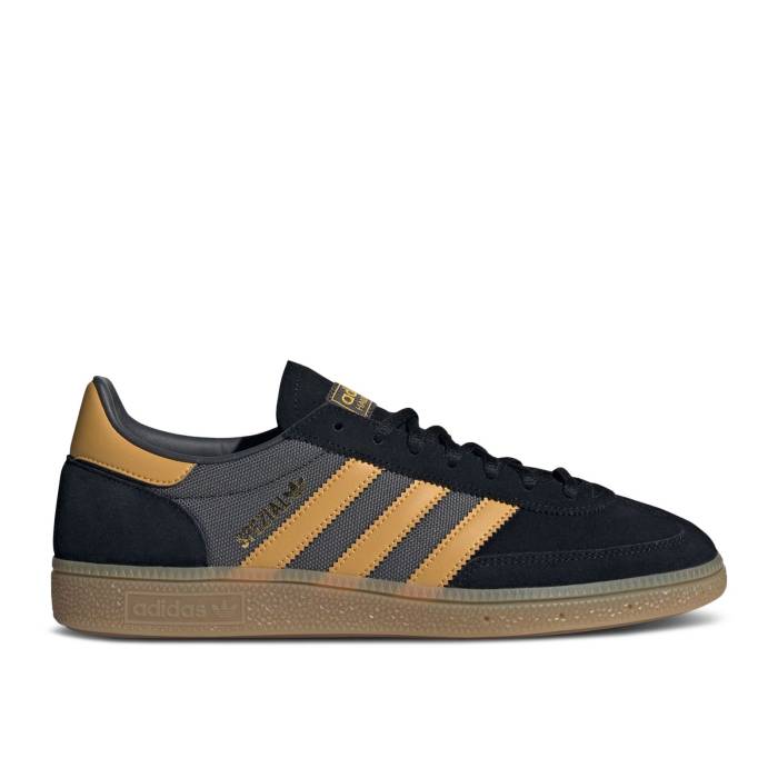 アディダス Adidas 【 Handball Spezial Black Preloved Yellow Men Core Black/Preloved Yellow/Grey Six 】 ハンドボール スペシアル メンズ コア 黒色 ブラック yellow 黄色・イエロー 灰色 グレー