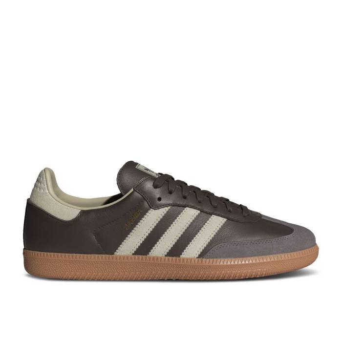 アディダス Adidas 【 Samba Og \u0027Brown Putty Grey\u0027 Men Brown/Putty Grey/Gold Metallic 】 サンバ メンズ 赤銅色 赤銅色 薄墨色 薄墨色 ゴールド