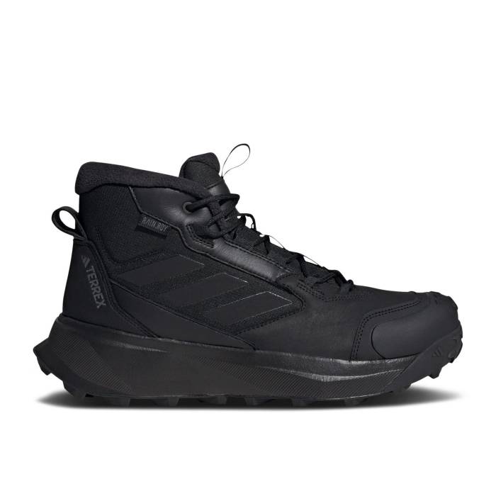 アディダス Adidas 【 Terrex Winter Leather Mid Rain.rdy Cold.rdy \u0027Black Grey\u0027 Men Core Black/Core Black/Grey Four 】 冬季 なめし革 ミッド メンズ 中核グループ 黒いこと 黒いこと 薄墨色 薄墨色