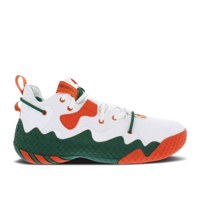 アディダス Adidas 【 Harden Vol. 6 'Miami Hurricanes' Pe Men Footwear White/College Orange/Dark Green 】 ハーデン メンズ 白色 ホワイト カレッジ orange 橙・オレンジ green 緑・グリーン