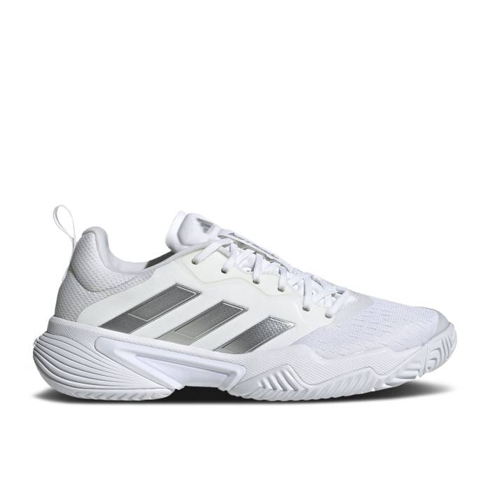 アディダス Adidas 【 Wmns Barricade 'White Silver Metallic' Women Cloud White/Silver Metallic/Grey One 】 バリケード Silver 銀色・シルバー レディース 白色 ホワイト Silver 銀色・シルバー 灰色 グレー