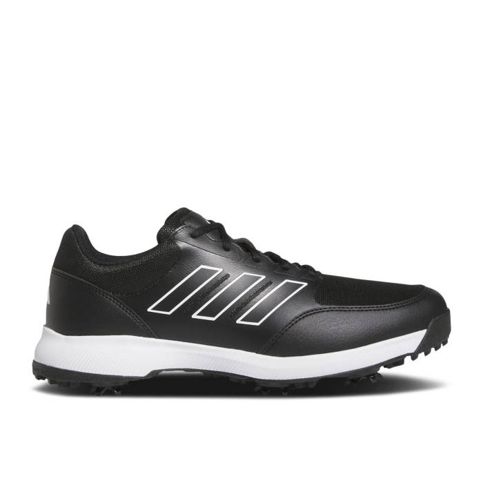 アディダス Adidas 【 Tech Response 3.0 Golf Wide \u0027Black White\u0027 Men Core Black/Core Black/Cloud White 】 テック Response 受け答え golf ゴルフ メンズ 中核グループ 黒いこと 黒いこと 白いこと 白いこと