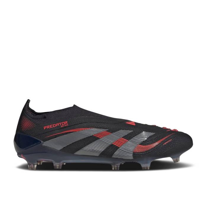 アディダス Adidas 【 Predator Elite Laceless Fg \u0027Stealth Victory Pack\u0027 Men Core Black/Grey Four/Lucid Red 】 プレデター エリート Victory 制勝 メンズ 中核グループ 黒いこと 黒いこと 薄墨色 薄墨色 Red 赤・赤いこと