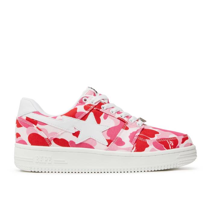 ベイプ Bape 【 Sta Low Abc Camo - Pink Men Pink 】 カモ柄 メンズ pink ピンク