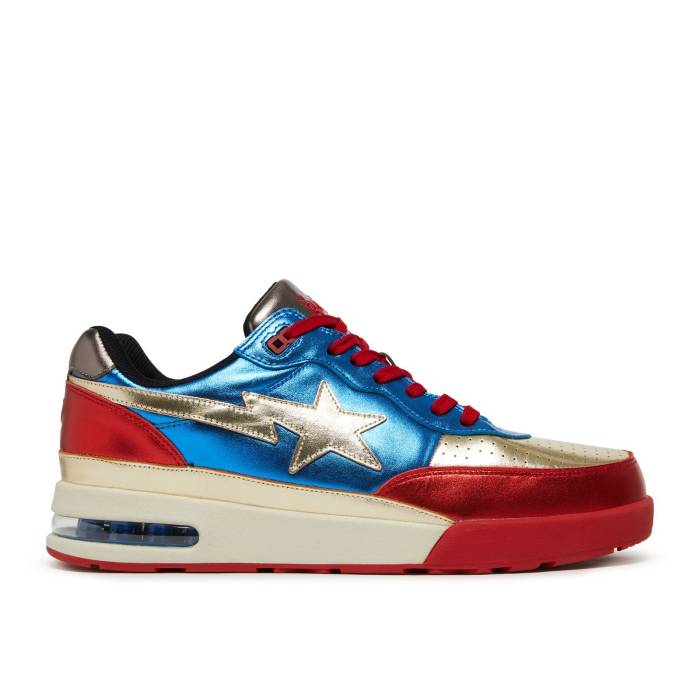 ベイプ Bape 【 Roadsta \u0027Navy\u0027 Men Navy/Red/Gold 】 メンズ 紺色 米国海軍 Red 赤・赤いこと ゴールド スニーカー-靴