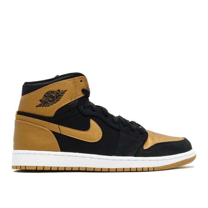 ナイキ エアジョーダン Air Jordan 【 Jordan 1 Retro High \u0027Melo\u0027 Men Black/Metallic Gold-White 】 レトロ ご機嫌 メンズ 黒いこと 黒いこと