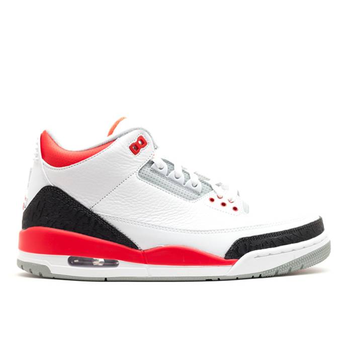 ナイキ　エアジョーダン Air Jordan 【 Jordan 3 Retro 'Fire Red' 2013 Men White/Fire Red-Silver-Black 】 レトロ メンズ 白色 ホワイト ファイア｜スニケス
