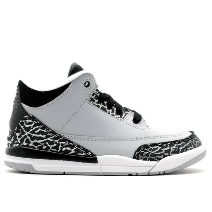 ナイキ エアジョーダン Air Jordan 【 Jordan 3 Retro Bp \u0027Wolf Grey\u0027 Youth Wolf Grey/Metallic Silver-Blk 】 レトロ 御坊っちゃん キッズ 薄墨色 薄墨色 スニーカー-キッズファッション-靴
