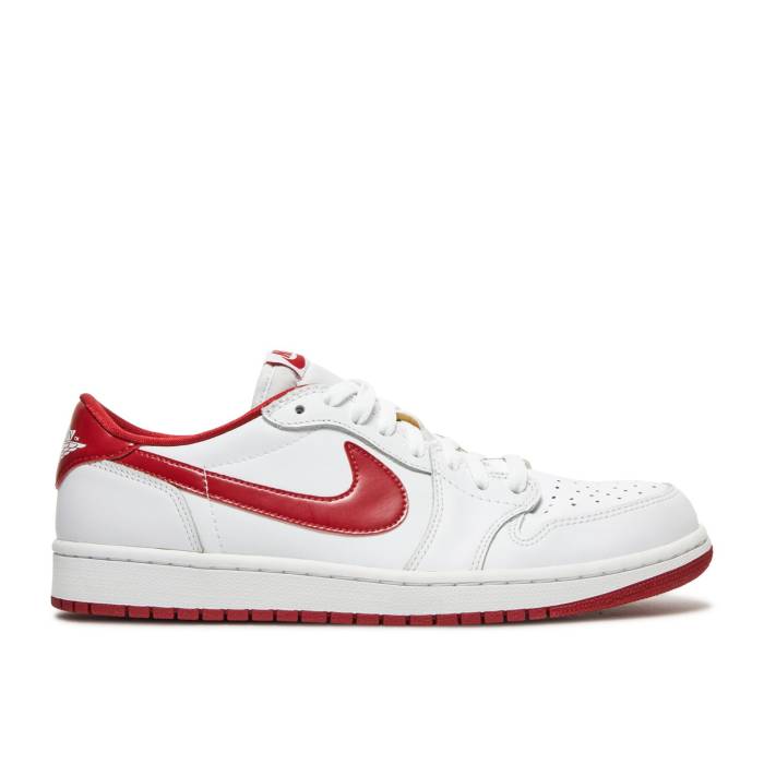 ナイキ エアジョーダン Air Jordan 【 Jordan 1 Retro Low Og \u0027Varsity Red\u0027 Men White/Varsity Red-White 】 レトロ メンズ 白いこと 白いこと 靴-メンズ靴