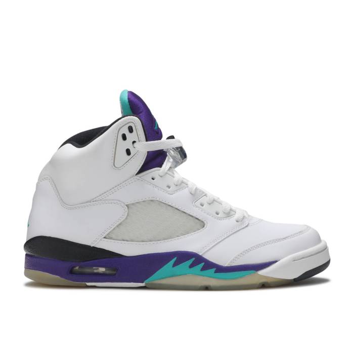 ナイキ エアジョーダン Air Jordan 【 Jordan 5 Retro Ls \u0027Grape\u0027 2006 Men White/Emerald Green-Grape Ice 】 レトロ メンズ 白いこと 白いこと
