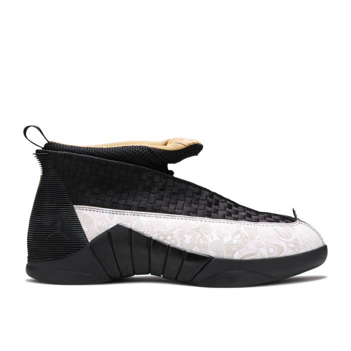 ナイキ　エアジョーダン Air Jordan 【 Jordan 15 Retro Ls 'Laser' Men Black/Metallic Gold/White 】 レトロ メンズ 黒色 ブラック ゴールド 白色 ホワイト