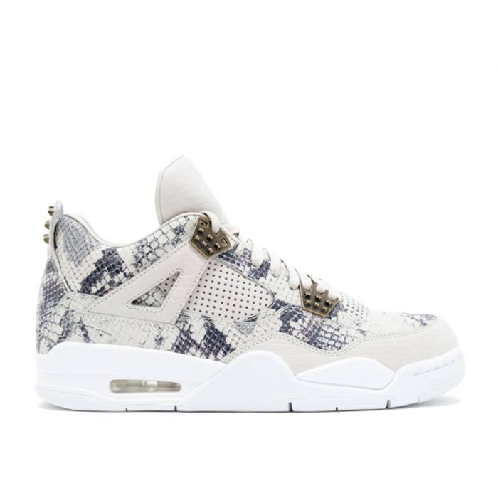 ナイキ　エアジョーダン Air Jordan 【 Jordan 4 Retro Premium 'Snakeskin' Men Light Bone/White/Pure Platinum/Wolf Grey 】 レトロ Premium プレミアム メンズ 白色 ホワイト ピュア Platinum プラチナム 灰色 グレー