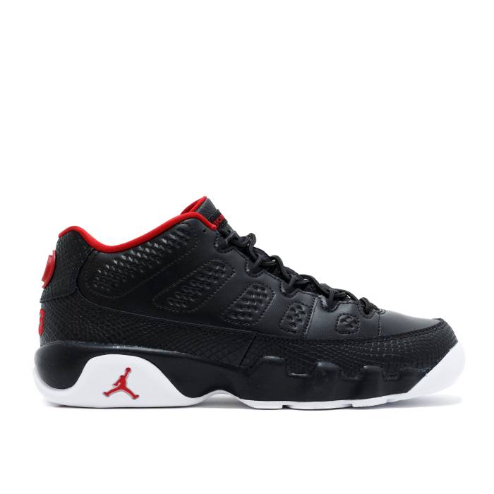 ナイキ　エアジョーダン Air Jordan 【 Jordan 9 Retro Low Bg 'Snakeskin' Youth Black/Gym Red-White 】 レトロ ジュニア キッズ 黒色 ブラック