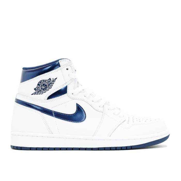 ナイキ エアジョーダン Air Jordan 【 Jordan 1 Retro High Og \u0027Metallic Navy\u0027 Men White/Midnight Navy 】 レトロ 御機嫌 メンズ 白いこと 白いこと 紺色 米国海軍