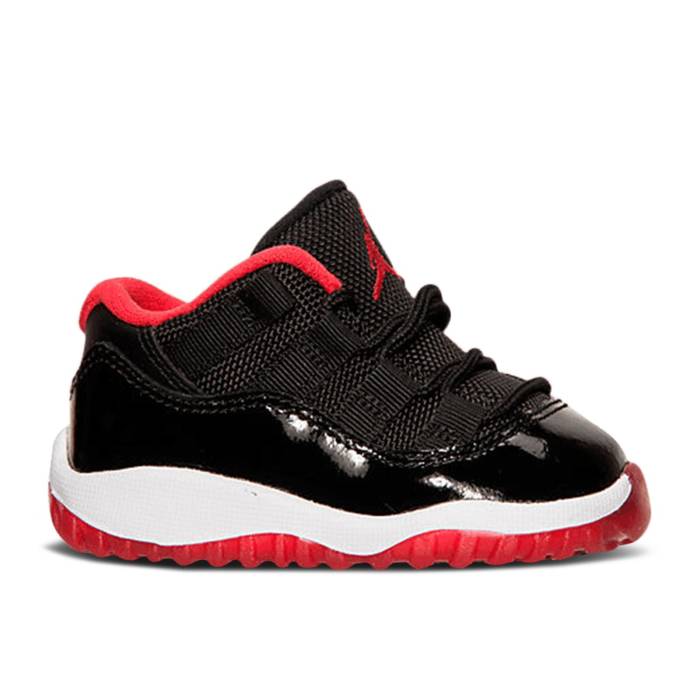 ナイキ エアジョーダン Air Jordan 【 Jordan 11 Retro Low Bt \u0027Bred\u0027 Infant Black/True Red-White 】 レトロ もの言う花 黒いこと 黒いこと