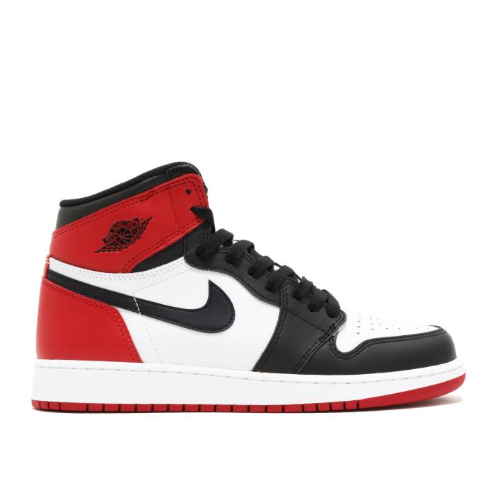ナイキ エアジョーダン Air Jordan 【 Jordan 1 Retro Bg \u0027Black Toe\u0027 2016 Youth White/Black-Varsity Red 】 レトロ お坊っちゃん キッズ 白いこと 白いこと Red 赤・赤いこと