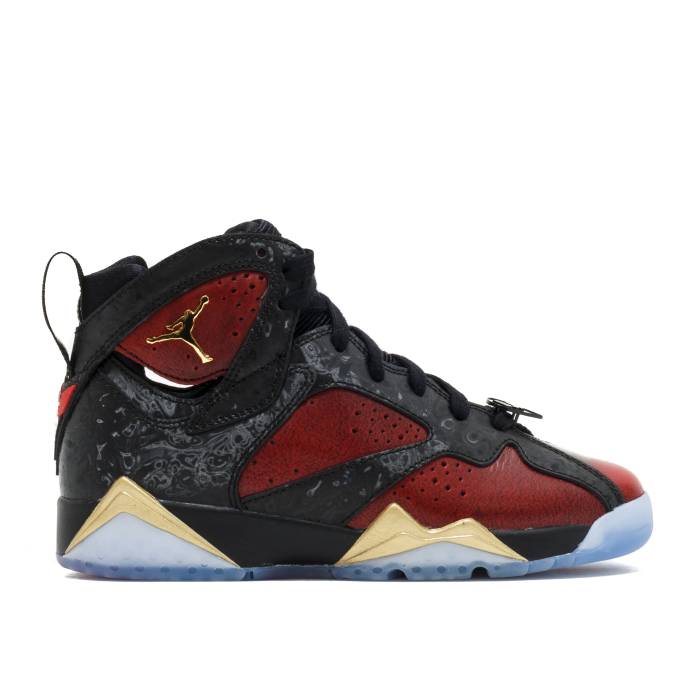 ナイキ　エアジョーダン Air Jordan 【 Jordan 7 Retro Gs 'Doernbecher' Youth Black/University Red-Metallic Gold 】 レトロ ジュニア キッズ 黒色 ブラック ゴールド｜スニケス