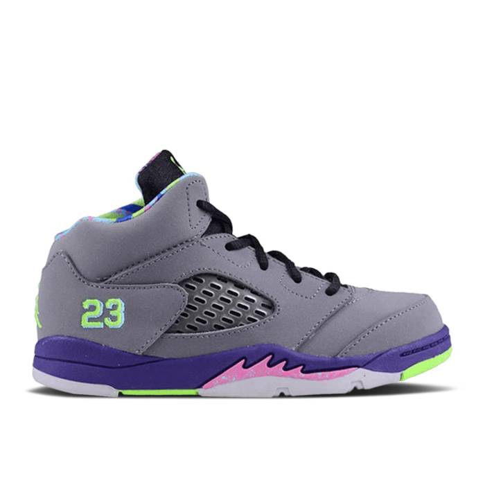 ナイキ エアジョーダン Air Jordan 【 Jordan 5 Retro Td \u0027Bel Air\u0027 Infant 塩素 Gry/Clb Pink-Crt Prpl-Gm Ryl 】 レトロ もの言う花