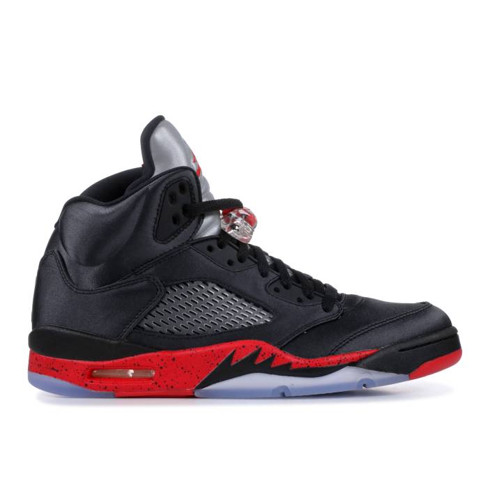 ナイキ エアジョーダン Air Jordan 【 Jordan 5 Retro \u0027Satin Bred\u0027 Men Black/University Red 】 レトロ メンズ 黒いこと 黒いこと Red 赤・赤いこと