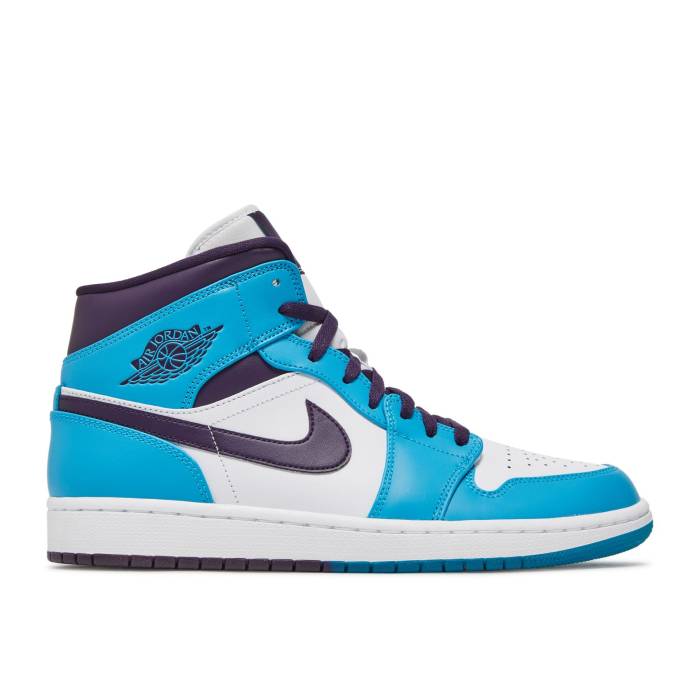 ナイキ　エアジョーダン Air Jordan 【 Jordan 1 Mid 'Hornets' Men Sky Blue/White-Black 】 ミッド メンズ スカイ 青色 ブルー