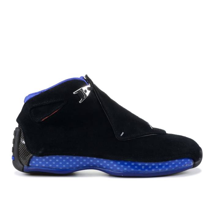 ナイキ　エアジョーダン Air Jordan 【 Jordan 18 Retro 'Black Sport Royal' 2018 Men Black/Metallic Silver/Sport Royal 】 レトロ メンズ 黒色 ブラック Silver 銀色・シルバー