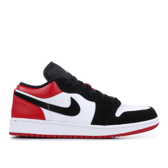 ナイキ エアジョーダン Air Jordan 【 Jordan 1 Low Gs 'Black Toe' Youth White/Black-Gym Red 】 ジュニア キッズ 白色 ホワイト Red 赤・レッド|スニケス