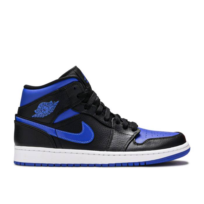 ナイキ　エアジョーダン Air Jordan 【 Jordan 1 Mid 'Black Hyper Royal' Men Royal Blue/White/Black 】 ミッド メンズ 青色 ブルー 白色 ホワイト 黒色 ブラック