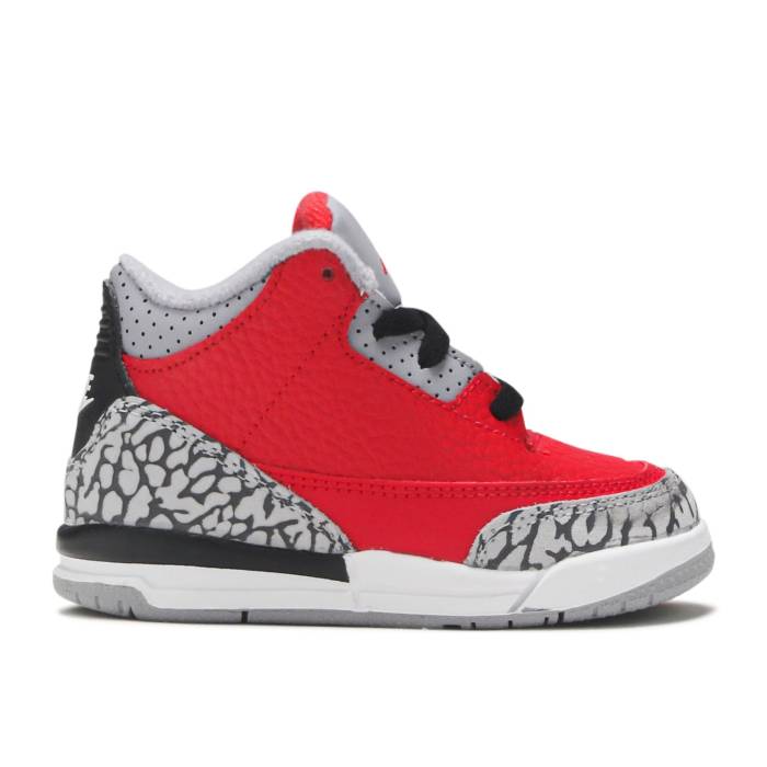 ナイキ エアジョーダン Air Jordan 【 Jordan 3 Retro Se Ps \u0027Unite\u0027 Youth Fire Red/Fire Red/Cement Grey/Black 】 レトロ 御坊っちゃん キッズ 火の手 Red 赤・赤いこと 薄墨色・シメント 薄墨色 薄墨色 黒いこと 黒いこと