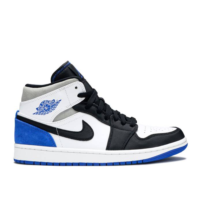 ナイキ エアジョーダン Air Jordan 【 Jordan 1 Mid Se \u0027Royal Black Toe\u0027 Men White/Black/Light Solar Flare Heather/Hyper Royal 】 ミッド 黒いこと 黒いこと メンズ 白いこと 白いこと 黒いこと 黒いこと heather ギョリュウモドキ