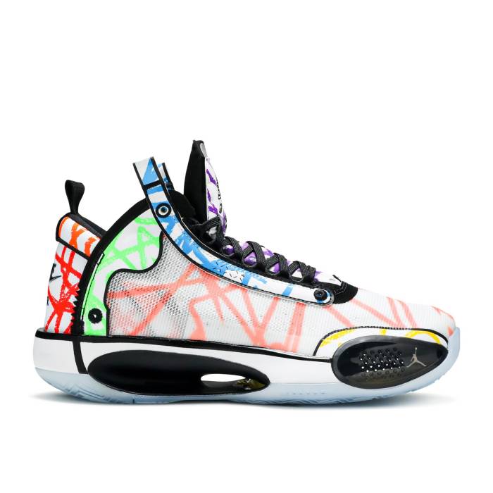 ナイキ エアジョーダン Air Jordan 【 Zion Williamson X Jordan 34 Gs Noah Youth White/Black/Multi-Color 】 ジュニア キッズ 白色 ホワイト 黒色 ブラック