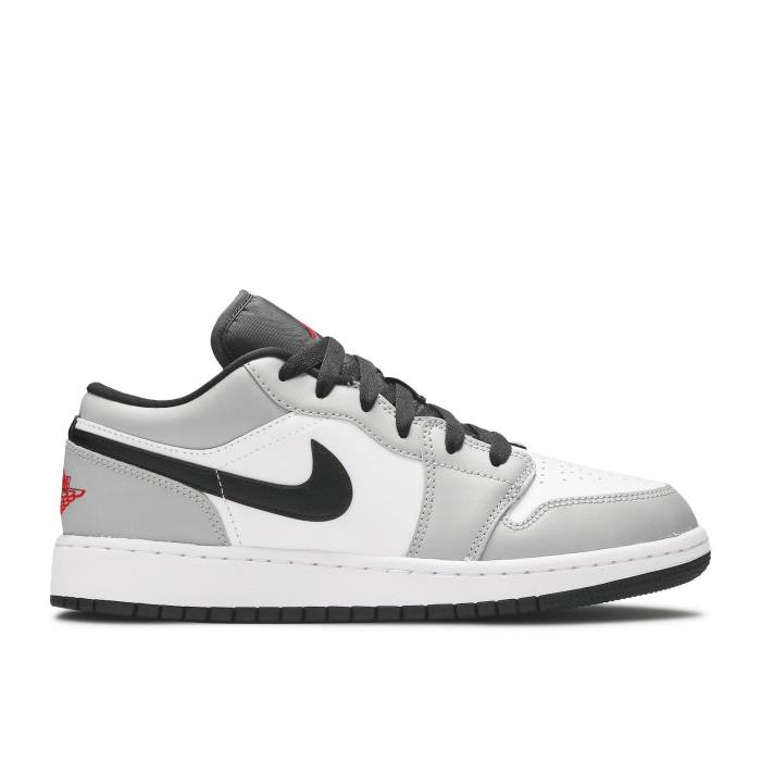 ナイキ エアジョーダン Air Jordan 【 Jordan 1 Low Gs 'Light Smoke Grey' Youth Light Smoke Grey/Gym Red/White 】 ジュニア キッズ 灰色 グレー Red 赤・レッド 白色 ホワイト|スニケス